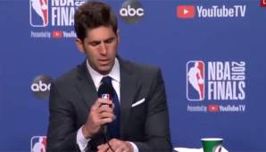 Bob Myers kämpfte auf der Pressekonferenz nach Spiel 5 mit den Tränen.