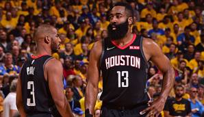 James Harden und Chris Paul stritten sich wohl auf dem Feld gegen die Warriors