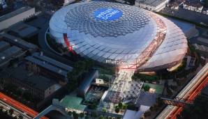 Und so soll der neue Intuit Dome, benannt nach einem Software-Hersteller, von außen aussehen. Zu sehen ist auf dem Weg in die Arena auch ein Streetball-Court - ein netter Touch!