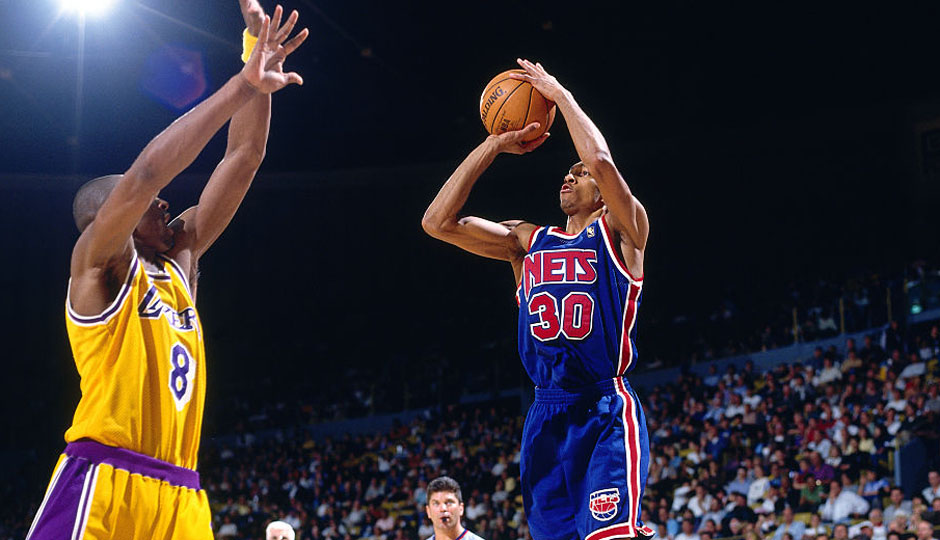 Platz 8: Kerry Kittles (New Jersey Nets, Saison 96/97) - 158 Dreier in 82 Spielen (37,7 Prozent)