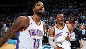 Paul George und Russell Westbrook verstehen sich immer noch großartig.