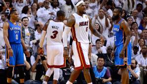 Auch nach dem "Umzug" 2008 nicht - allerdings zogen die Thunder 2012 auch noch einmal in die Finals ein. Damals gewannen die Miami Heat mit 4-1.