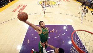 Jayson Tatum hat mit seinem Sprung in dieser Saison auch LeBron James und die Los Angeles Lakers verblüfft.