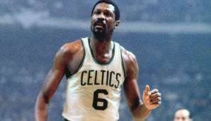 CENTER - BILL RUSSELL (1956-1969): 42,3 Minuten, 15,1 Punkte, 22,5 Rebounds, 4,3 Assists in 963 Spielen – Erfolge: 11x Champion, 5x MVP, 12x All-Star, 3x First Team, 8x Second Team, Nummer 6 zurückgezogen.