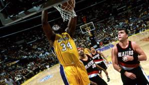 Shaquille O'Neal machte in Spiel 7 gegen Portland 18 Punkte.