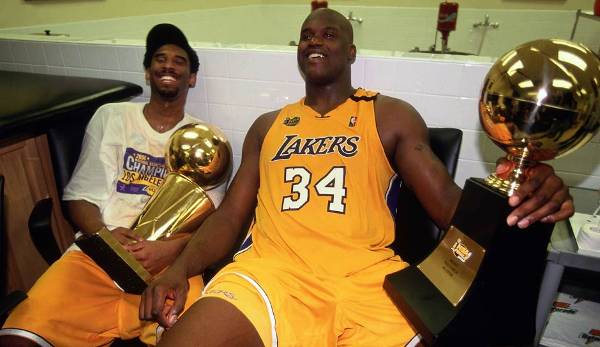 Shaq und Kobe gewannen mit den Lakers zwischen 2000 und 2002 drei Titel am Stück.