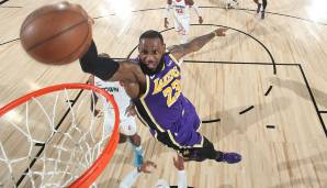 Platz 11: LeBron James (Los Angeles Lakers) - Dunk-Rating: 91 / Overall-Rating: 97.