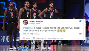 Damian Lillard (Portland Trail Blazers): "Ich schätze, ich sollte meine Einladungen nach Cancun erweitern, da ich meine Vorbereitungen noch nicht abgeschlossen habe."