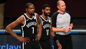 Kevin Durant und Kyrie Irving standen erstmals gemeinsam für die Brooklyn Nets auf dem Court.