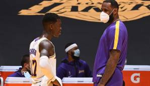 Wollen gemeinsam den Titelgewinn aus der vergangenen Saison für die Los Angeles Lakers wiederholen: Dennis Schröder und Superstar LeBron James.