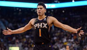 Platz 4: DEVIN BOOKER (24, Phoenix Suns) - 29,5 Millionen Dollar - Stats 2019/20: 26,6 Punkte und 6,5 Assists