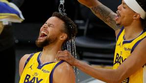 Platz 1: STEPHEN CURRY (Golden State Warriors) - 2.113.178 Stimmen - Stats 2020/21: 28,2 Punkte, 6,1 Assists und 5,7 Rebounds bei 46,9 Prozent aus dem Feld (21 Spiele)