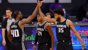 Harrison Barnes, Buddy Hield und Marvin Bagley (von links nach rechts) stehen bei den Kings im Fokus.