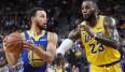 Stephen Curry und die Warriors könnten im Play-In-Turnier auf LeBron James und die Los Angeles Lakers treffen.