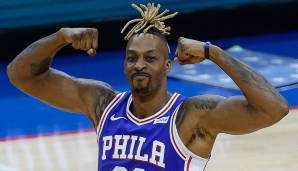 Platz 14: DWIGHT HOWARD | Team: Philadelphia 76ers | Alter: 35 | Status: Unrestricted Free Agent | Gehalt 20/21: 1,6 Mio. | Stats 20/21: 7,0 Punkte, 8,4 Rebounds und 0,9 Blocks bei 58,7 Prozent FG in 17,3 Minuten (69 Spiele)