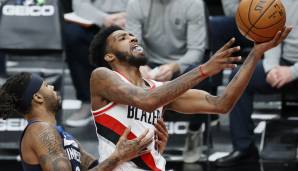 Platz 15: DERRICK JONES JR. | Team: Portland Trail Blazers | Alter: 24 | Status: Spieler-Option (9,7 Mio.) | Gehalt 20/21: 9,3 Mio. Dollar | Stats 20/21: 6,8 Punkte und 3,5 Rebounds bei 48,4 Prozent FG und 31,6 Prozent Dreier in 22,7 Minuten (58 Spiele)