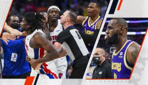 Bei den wilden Szenen in Detroit, als Lakers-Star LeBron James und Pistons-Center Isaiah Stewart aneinandergerieten, fühlte sich mancher sogar an das Malice at The Palace erinnert. Ganz so schlimm artete die Szenerie aber nicht aus.