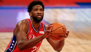 Die Statistiken von Joel Embiid 2021/22: 29 Punkte, 10,8 Rebounds und 4,3 Assists bei 49,9 Prozent FG und 38 Prozent Dreier (36 Spiele)