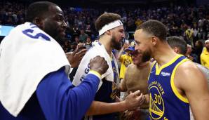 Draymond Green, Klay Thompson und Stephen Curry standen erstmals seit den NBA Finals 2019 "richtig" gemeinsam auf dem Court.