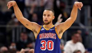 Platz 2: Stephen Curry (Golden State Warriors) - 25,5 Punkte, 5,2 Rebounds, 6,3 Assists über 64 Spiele (43,7 Prozent FG, 38 Prozent Dreier)