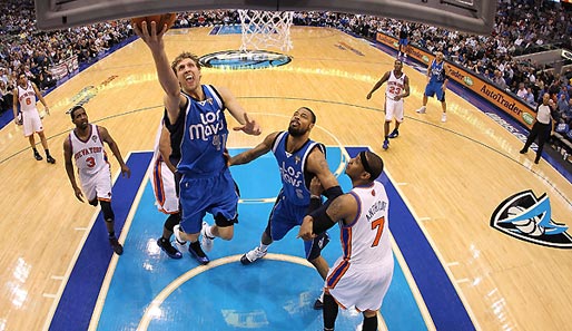 Dirk Nowitzki war mit 23 Punkten Topscorer der Mavs beim Sieg gegen New York