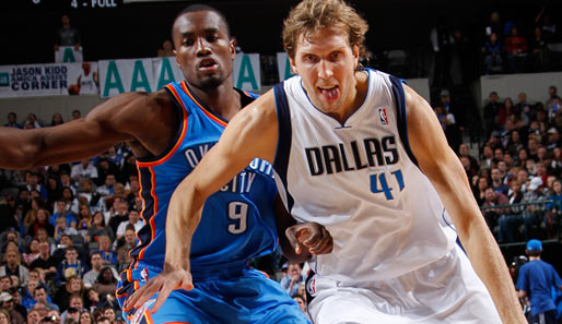 Der eine blockte sich die Finger wund, der andere enttäuschte: Ibaka (l.) und Nowitzki