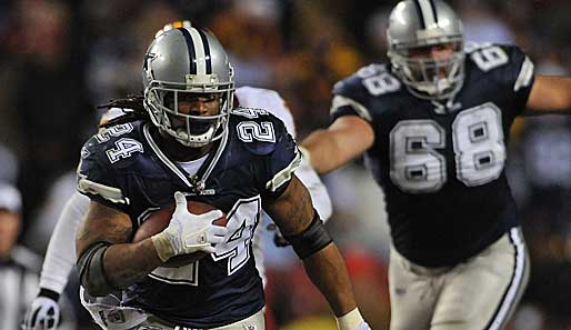 Marion Barber (l.) hat in dieser Saison bereits sieben Touchdowns für die Dallas Cowboys erzielt