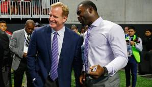 Das lassen sich auch NFL-Commissioner Roger Goodell sowie Ex-Falcons-Quarterback Mike Vick nicht entgehen!