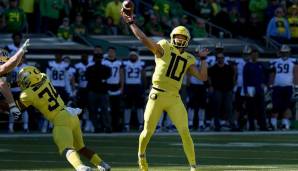 Justin Herbert (Quarterback, Oregon): Wäre 2019 wohl in der ersten Runde gedraftet worden, zog seinen Namen aber überraschend zurück. Herbert hat alle Tools, die ein NFL-Quarterback braucht, Konstanz ist bei ihm allerdings noch ein echtes Problem.