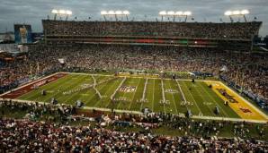 Das Raymond James Stadium in Tampa, Florida ist 2021, wie bereits 2009, der Austragungsort des Super Bowls.