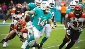 24. Ryan Fitzpatrick, Miami Dolphins: Ähnlich wie Foles zu hohen Hochs und tiefen Tiefs in der Lage. Letztes Jahr trug er die Dolphins-Offense mitunter im Alleingang auf eine Art, wie es nicht viele Quarterbacks in der NFL können. Wie lange hält das?