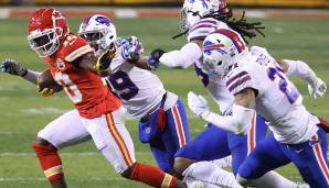 Kansas City Chiefs vs. Buffalo Bills (Woche 5): Die Chiefs haben einen knallharten Auftakt-Spielplan - nach Cleveland und Baltimore kommt das nächste AFC-Schwergewicht. Es ist das Rematch des Championship Games der vergangenen Saison.