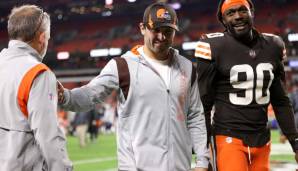 Baker Mayfield verletzte sich an der linken Schulter.