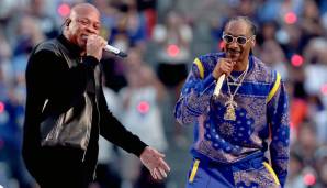 Dr. Dre und Snoop Dogg haben mittlerweile die 50 geknackt, trotzdem brachten sie das Stadion zum Kochen. "Still DRE" und "California Love" waren natürlich dabei.