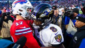 Josh Allen tritt am Sonntag auf Lamar Jackson im Duell der Buffalo Bills gegen die Baltimore Ravens.