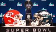 Die Kansas City Chiefs und die Philadelphia Eagles treten im Super Bowl gegeneinander an.