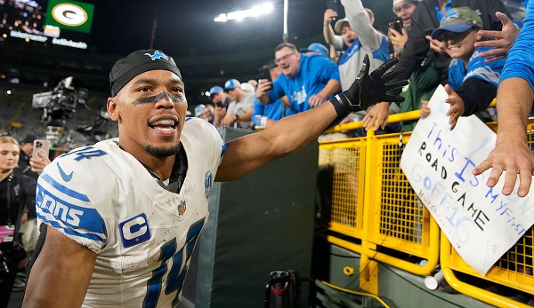 Der Deutsch-Amerikaner Amon-Ra St. Brown ist der Star der Detroit Lions.