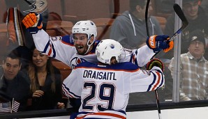 Leon Draisaitl und Teddy Purcell hatten allen Grund zur Freude