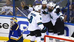 Brent Burns und die San Jose Sharks durften sich über einen wichtigen Sieg freuen