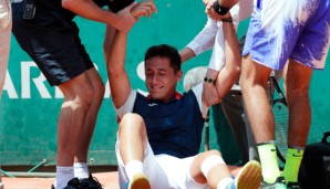 Bittere Momente: Nicolas Almagro musste in Paris aufgeben