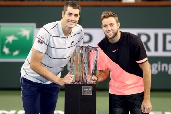 John Isner (l.) und Jack Sock (r.) haben sich den Doppel-Titel von Indian Wells geholt