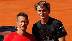 Philipp Kohlschreiber und Alexander Zverev nach dem Finale in München